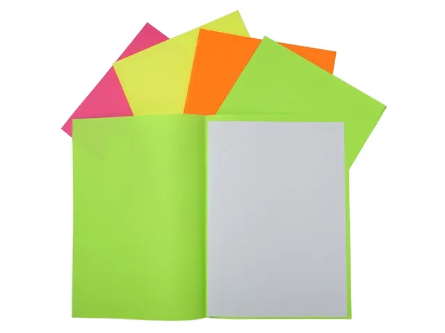 Pak van 100 inlegmappen FLUO 80 - 22x31cm-Geassorteerd