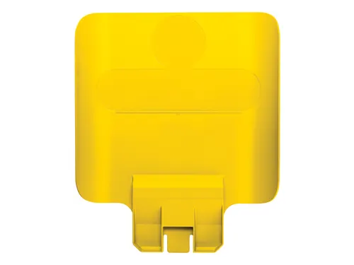 Paneel Rubbermaid Slim Jim Recyclestation voor label geel