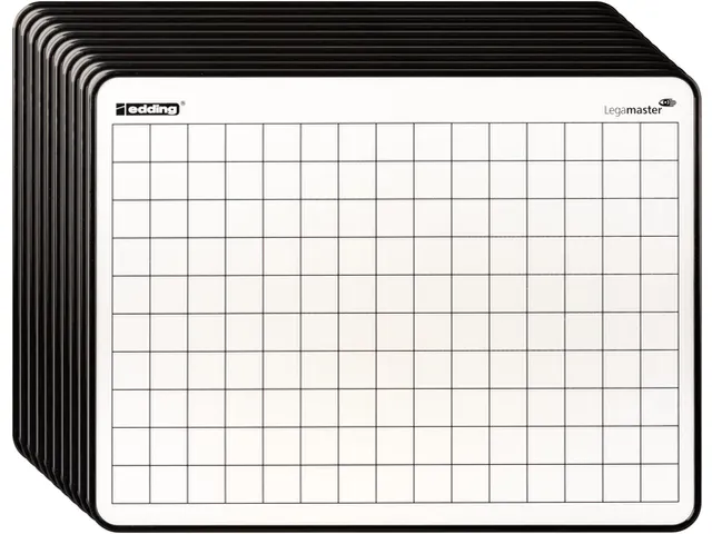Wisbord Legamaster gelakt staal geruit + blanco
