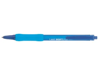 Balpen Bic soft feel grip clic medium blauw - 1