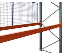 gaasachterwand,v. palletstelling,HxB 1500x2700mm,v. stelling B 2700mm