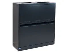 Bica 880 Afvalstation open 80 Liter Zwart