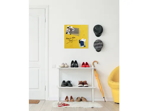 Glas-magneetbord Sigel Artverum Yellow Structure mat 480x480x15mm