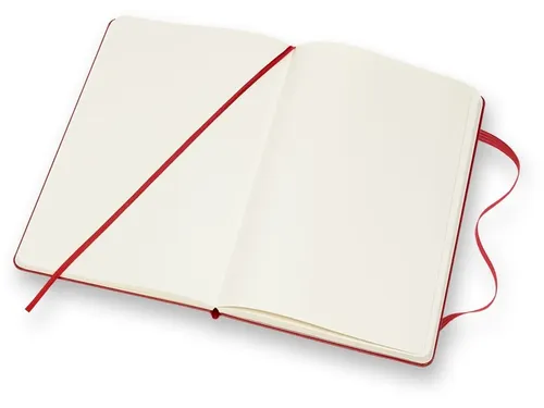 Notitieboek Moleskine large 130x210mm blanco hard cover scarlet red