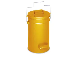 veiligheidsafvalbakken,25l,HxØ 500x270mm,romp staal RAL1023 - 1