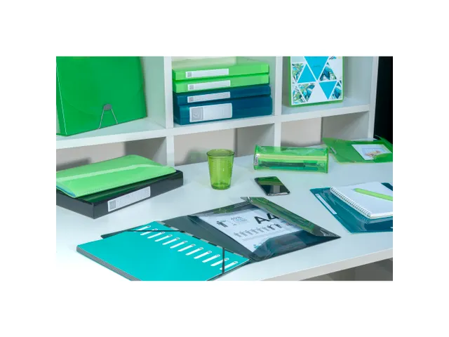 Iderama Elastomap A4 3 Kleppen Polypropyleen Assorti Kleuren