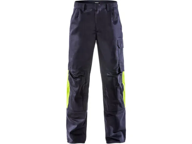 Fristads Flame lasbroek 2031 FLAM Marine/High Vis geel maat C58