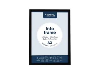 Infokader Europel zelfklevend A3 zwart - 2