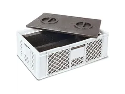 Euronorm-stapelbak,m. isoleerbox,HxLxB 240x600x400mm,20l,PE,wit