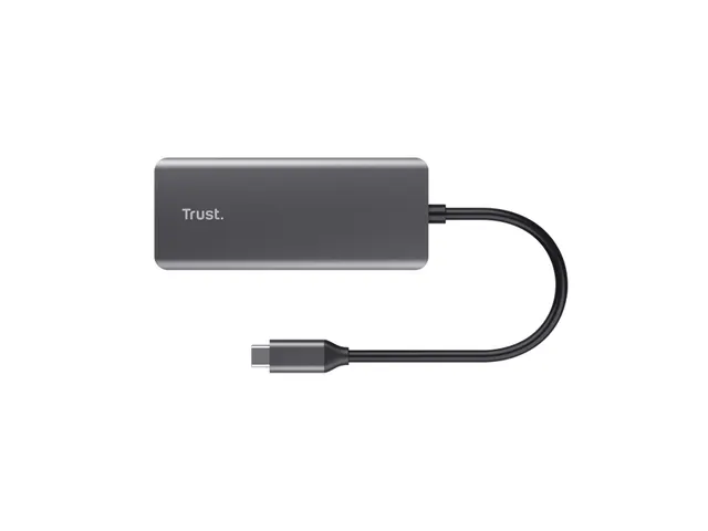 Adapter Trust Dalyx 6-in-1 USB-C multipoort grijs
