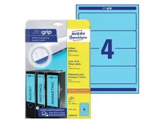 Rugetiket Avery Zweckform breed 192x61mm Blauw L4767 80 stuks