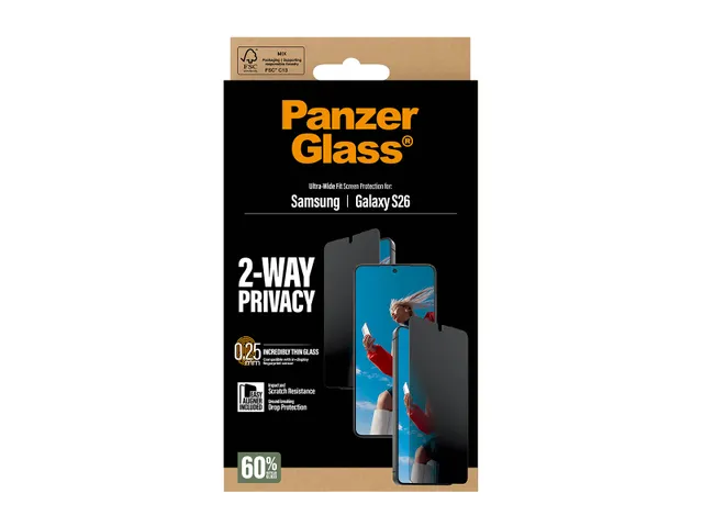 PanzerGlass 2-Way Privacy Screen Protector Samsung Galaxy S26 | Ult