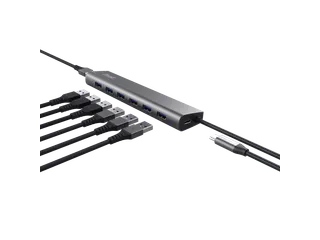 Hub Trust HALYX 7-port USB-A 3.2 zilver - 2
