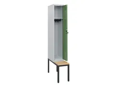 locker met bank,HxBxD 1950x300x815mm,1vak,vak B 300mm,draaigrendel