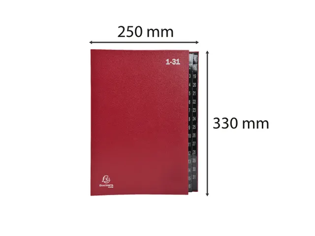 Sorteermap Ordonator 1-31 32vak rood