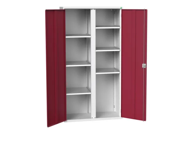 universele kast,HxBxD 2000x1050x550mm,6xStalen bodem,draaigrendelslot