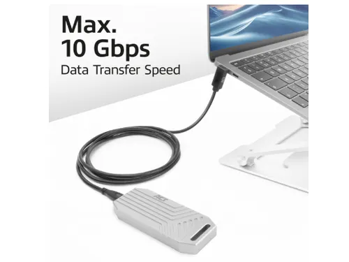 Kabel ACT USB-C standaard naar USB-C hoek boven/beneden 10Gbps 2m
