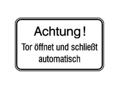 aanwijzingsbord,Let op! Deur opent en sluit automatisch