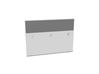 baliepaneel,v. bureau,aanbouw achter,B 1600mm,Bl-wit,BN8078-grijs - 1