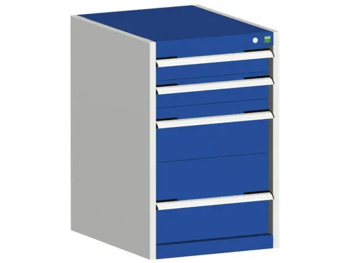 ladekast HxBxD 800x525x650mm 4laden romp RAL7035 front RAL5010