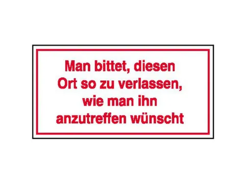 aanwijzingsbord,A.u.b.,PVC,rood/wit,om te verlijmen,HxB 100x200mm