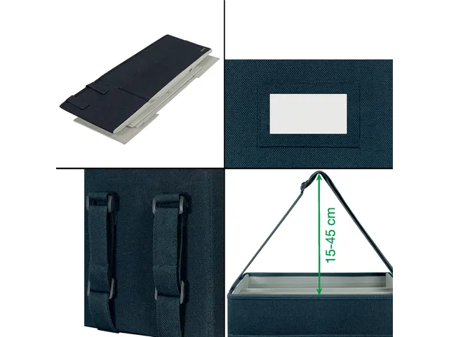 Leitz Hot Desking Stoffen opbergtas Fluweel Grijs 35,5x21x20cm