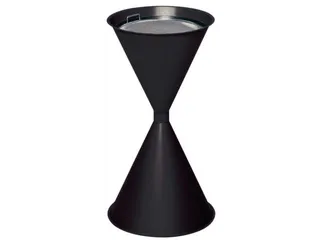 Zandasbak Staalplaat 730x400mm Ronde Trechter Verzinkt Ral7021 - 1
