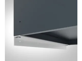hoeksteun,v. wandbevestiging,v. locker,B 895mm,aluminium - 1