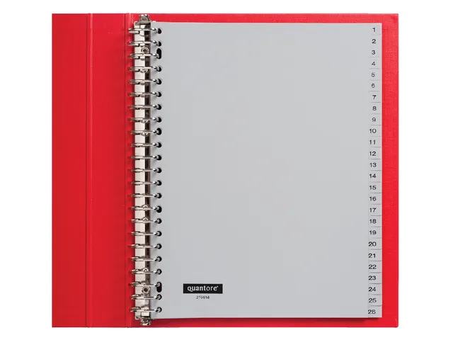 Tabbladen Quantore A4 23-Gaats 1-52 Genummerd Grijs Pp