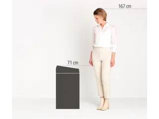Brabantia Afvalbak Touch Bin 60 Liter Mat Zwart - 2