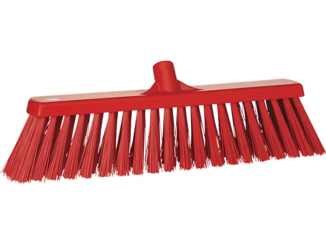 Hygiene 2920-4 Brede Bezem Rood 47cm Harde vezels 530mm