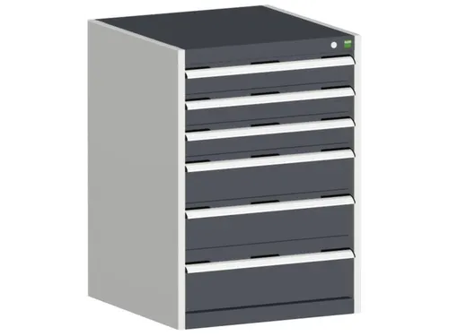 ladekast HxBxD 900x650x650mm 6laden romp RAL7035 front RAL7016