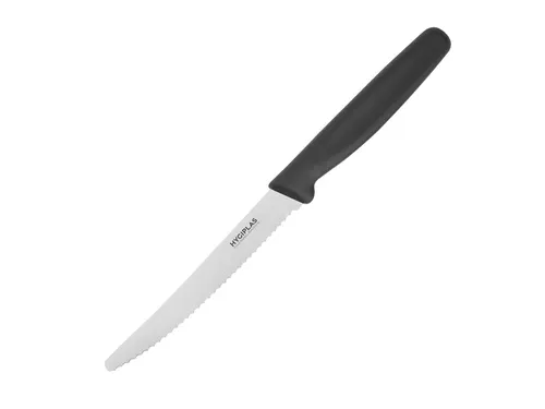 Tomatenmes Hygiplas gekarteld 10cm zwart