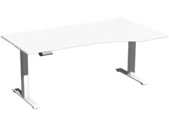 In hoogte verstelbaar bureau in vrije vorm,HxBxD 730-1230x1800x1000mm