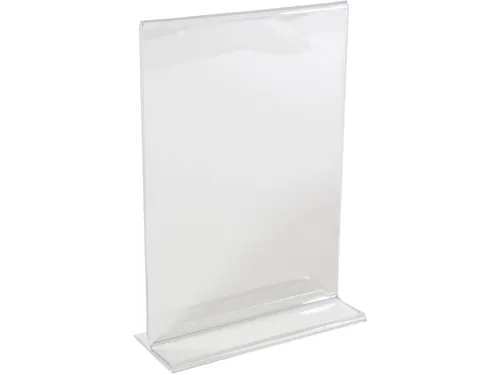 Kaarthouder Budget T-Standaard A6 1,5mm Staand Acryl set van 10 stuks