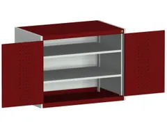 kast met geperforeerde platen,HxBxD 800x1050x650mm,2xStalen bodem