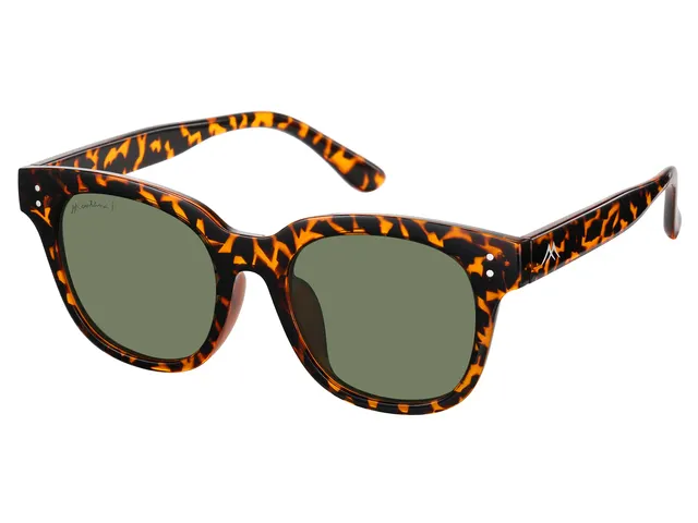 Zonnebril Montana met groen G15 gepolariseerd glas glans turtle