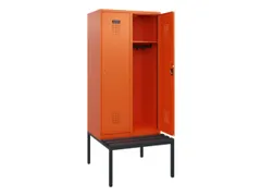 locker met bank,HxBxD 1950x800x815mm,2vak,vak B 400mm,cilinderslot