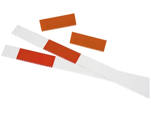 insteekbord,HxB 27x76mm,kunststof,oranje-transparant