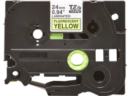 Brother TZe-C51 labeltape zwart op fluorescerend geel – breedte 24 m