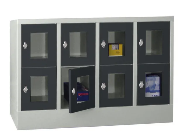 armoire multicases,HxlxP 855x1200x500mm,RAL7035,face avant RAL7016