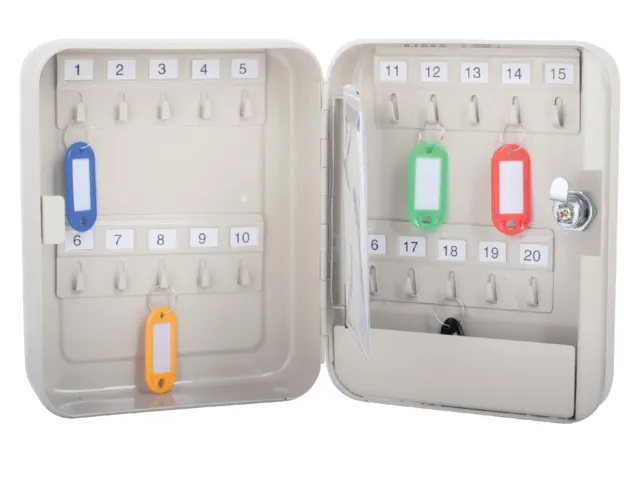 Sleutelkast Pavo budget 20 haken 200x160x60mm cilinderslot beige