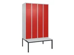 locker voor scheiding van kleding,HxBxD 2120x1200x815mm,4vak