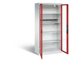 acculaadkast 1950x930x500mm 5stekkerdozen 230V cil.-slot front RAL3000 - 1