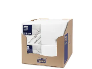 Servetten Tork 477149 2-laags 33x33cm wit 1/4 vouw 200st. - 5