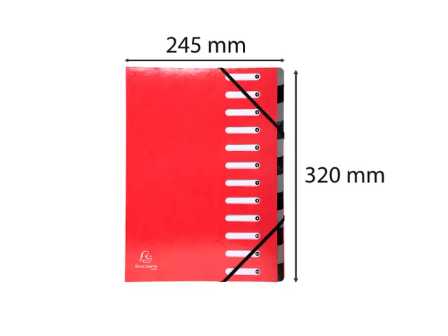 Sorteermap IDERAMA H armonika 12vak rood