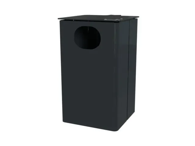 combi-asbak,HxBxD 537x325x388mm,afvalbak inhoud 35l,romp staal RAL7016