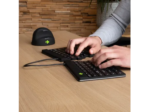 Split Break V2 ergonomisch toetsenbord Qwerty UK Zwart draadloos