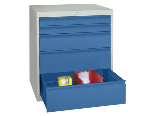 ladekast HxBxD 800x715x600mm 5laden slot RAL7035 front RAL5012