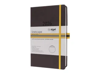 Weekagenda Linescape A5 2026 (EN) donkergrijs Hardcover verticale inde - 3